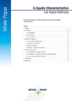 Caractérisation des e-liquides à l'aide de méthodes rapides