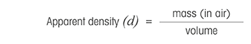 Apparent density definition