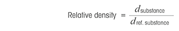 Relative density definition