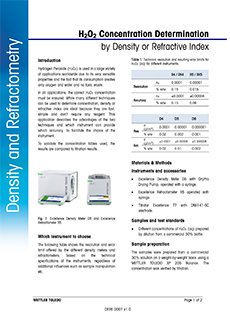 Determination of Hydrogen Peroxide Concentration