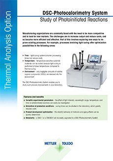 Datasheet: DSC-Photocalorimetry System