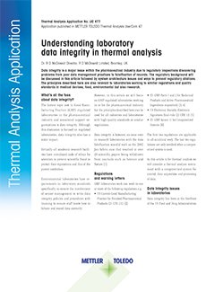 This white paper details the regulatory requirements for computerized systems – such as thermal analyzers – and important steps to avoid costly data integrity violations.