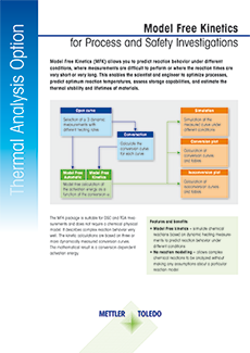 Datsheet: Model Free Kinetics