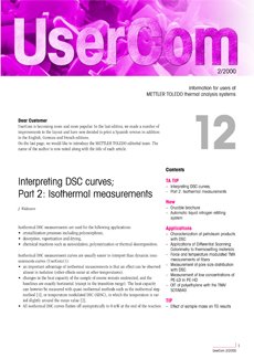 Thermal Analysis UserCom 12