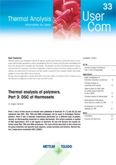 Thermal Analysis UserCom 33