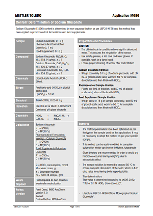 Aitomated Titrator to determine gluconate content