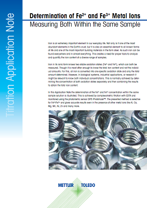 Fe2+ and Fe3+ Metal Ions Content Using Complexometric Titration 