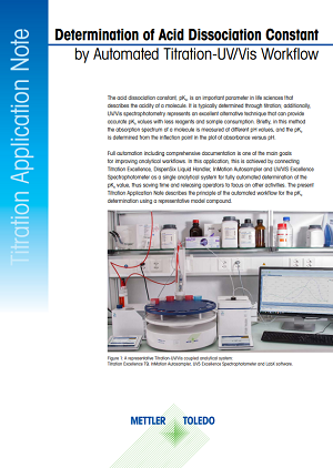 Acid Dissociation Constant of Samples by Automated Titration and UV Vis Workflow