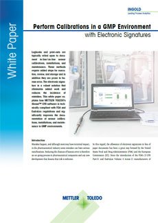 Elektronik İmzalarla GMP Ortamında Kalibrasyon Gerçekleştirin