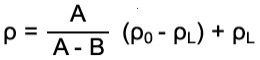 Calculation formula for density in solid sample