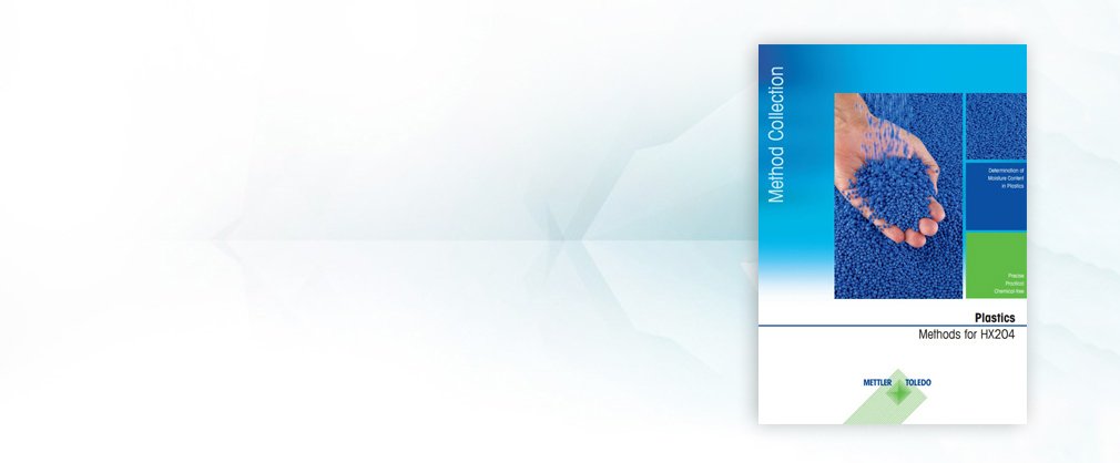 What is the right drying temperature to measure moisture in plastics?