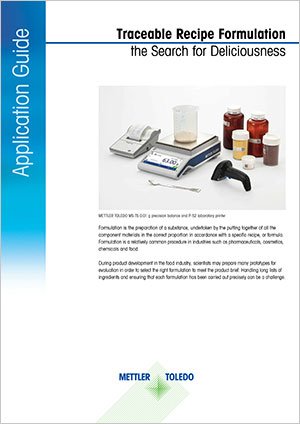 Traceable recipe formulation - learn the best procedures for laboratory weighing. Traceable recipe formulation - learn the best procedures for laboratory weighing.