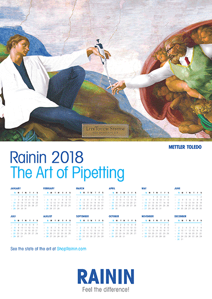 Rainin 2017 Pipette Calendar