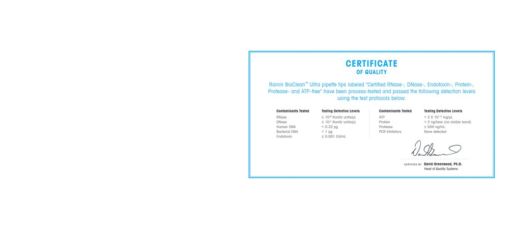 Certification BioClean Ultra