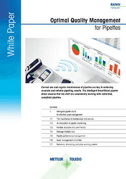 Optimal Quality Management for Pipettes