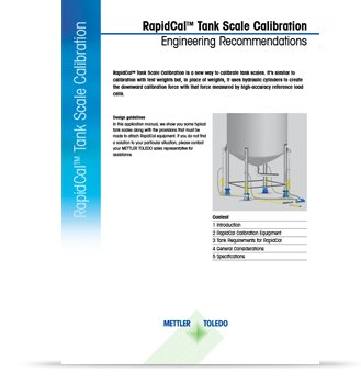 Étalonnage de système de pesage pour cuve RapidCal