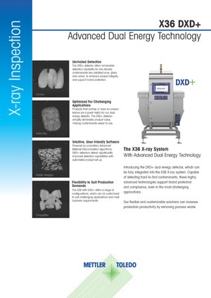 نظام الفحص بأشعة X-ray مزدوج الطاقة X36 DXD وDXD+ | ورقة البيانات